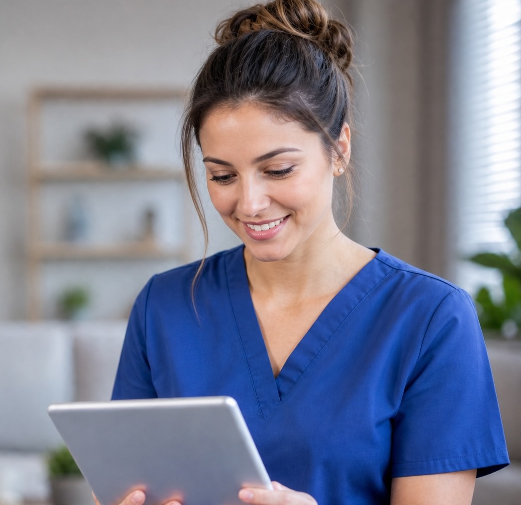Nurse studying